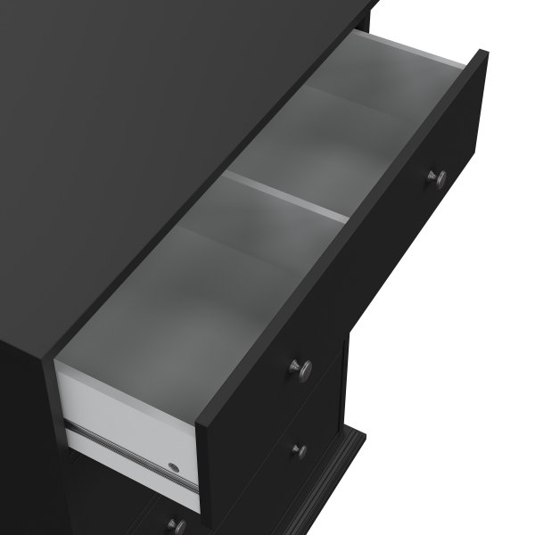 North kommode med 4 skuffer - Matt svart