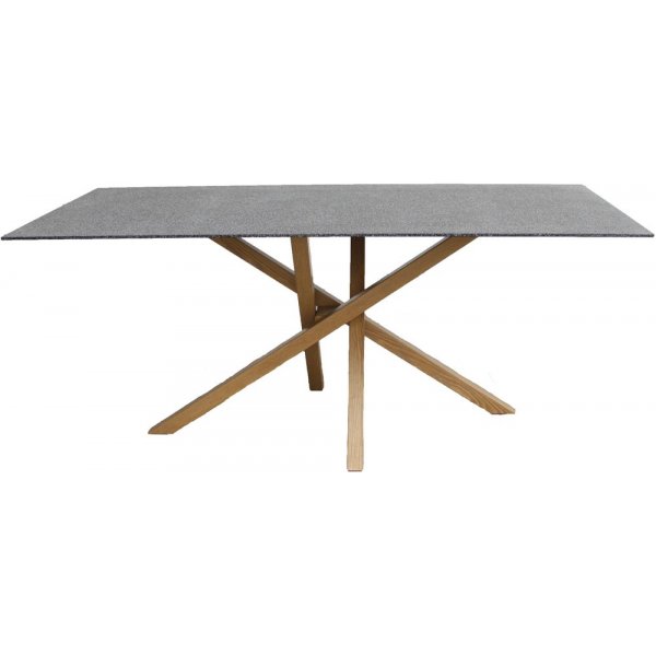 Spisebord Hgans 180 cm - Eik / Sprayglas