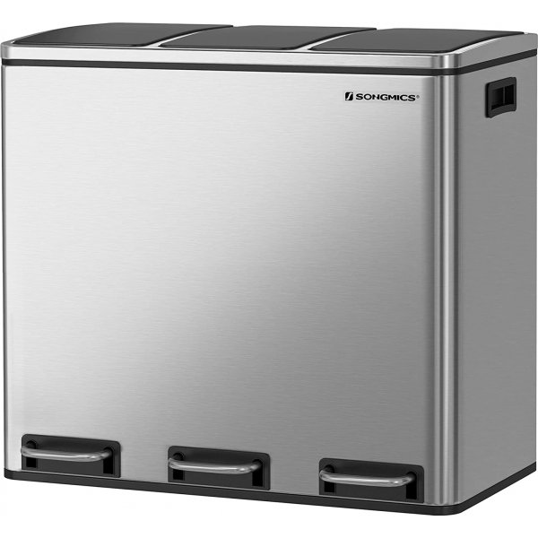 Daloa avfallsbeholder 54 l - Slv/sort