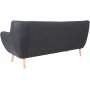 Monte 3-seters sofa - Mrkegr/bk