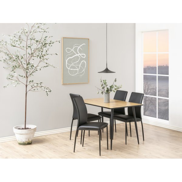 Demina spisestol - Svart PU