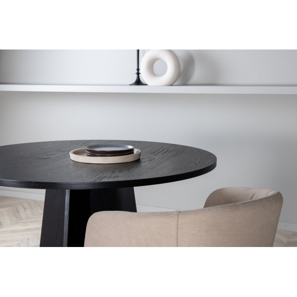 Bootcut spisebord 110 cm - Sort