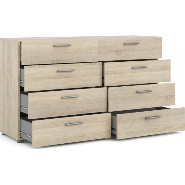 Pepe kommode med 8 skuffer - Eik