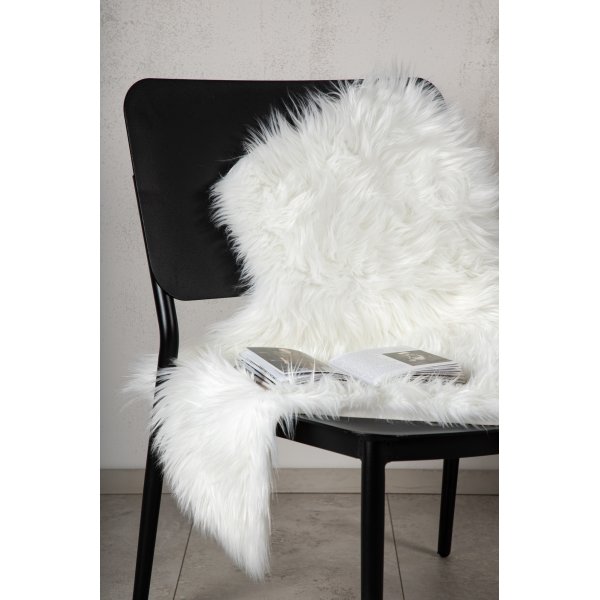 Katy trap 60 x 90 cm - Hvit fuskepels