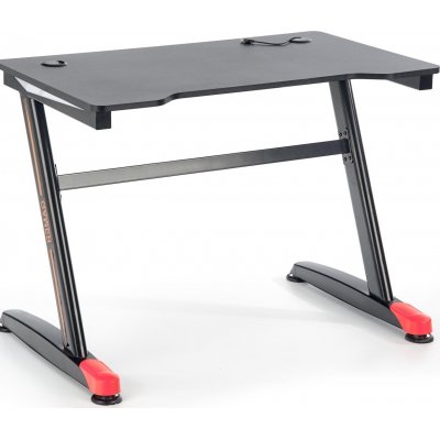 Astal skrivebord 100x60 cm - Sort/rød