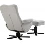 Duva recliner lenestol med fotskammel - Grtt stoff + Tekstilrens for mbler