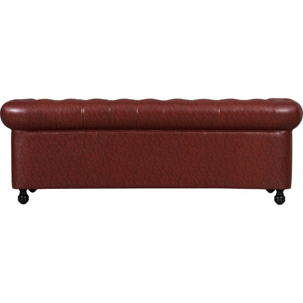 Sofa Chesterfield 3-seter i brunt PU - Charles Sofa Chesterfield 3-seter i brunt PU - Charles