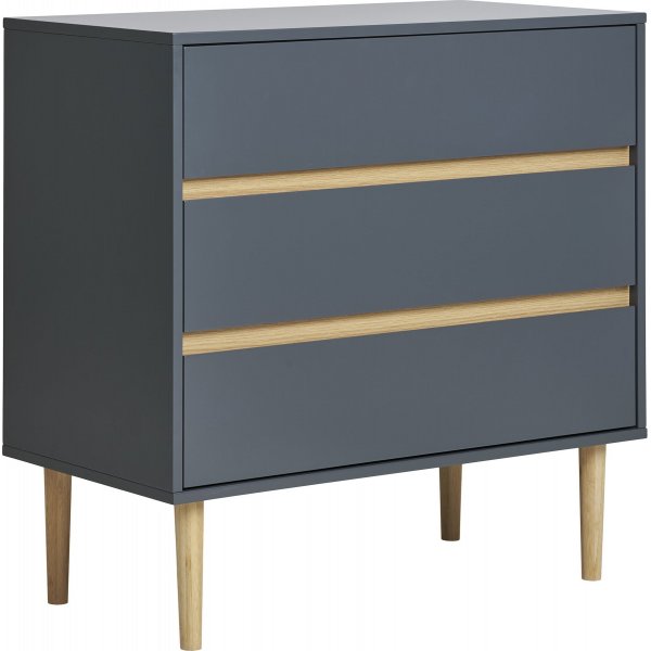 Bisley kommode - Mrk gr/furu
