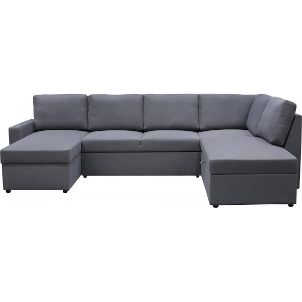 Dream sovesofa med oppbevaring (U-sofa) venstre - Mørkegrå (stoff) Dream sovesofa med oppbevaring (U-sofa) venstre - Mørkegrå (stoff)