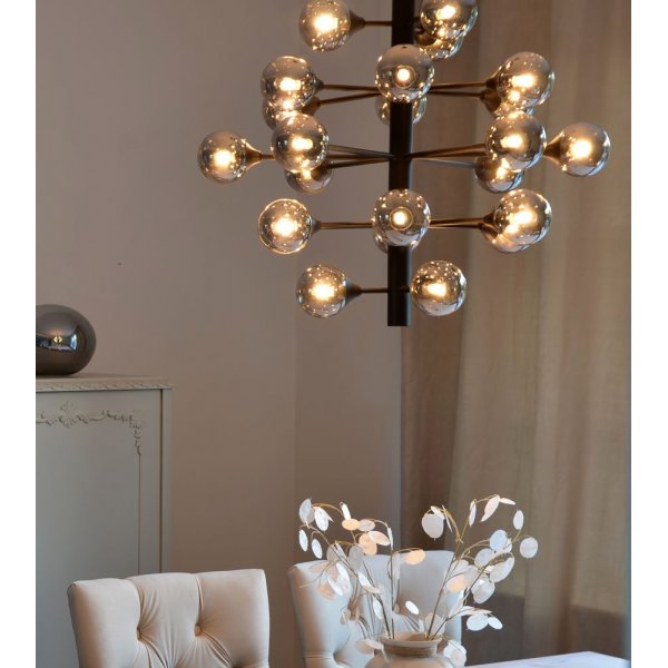 Taklampe Cosmos - Svart/røykgrå Taklampe Cosmos - Svart/røykgrå