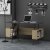 Iommi skrivebord 120x60 cm - Antrasitt/eik