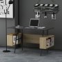 Iommi skrivebord 120x60 cm - Antrasitt/eik