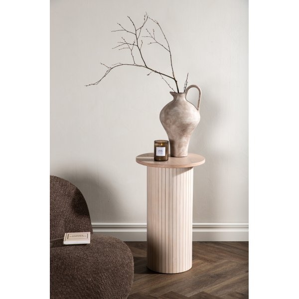 Bianca sidebord Ø40 cm - Whitewash Bianca sidebord Ø40 cm - Whitewash