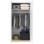 Dayna garderobe - Hvit/riviera eik