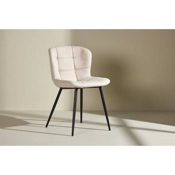 Lily spisestuestol - Beige/Sort Lily spisestuestol - Beige/Sort
