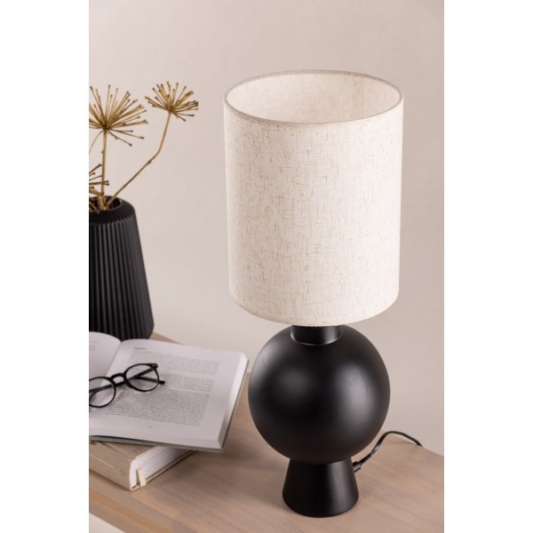 Mysterna bordlampe - Sort/beige Mysterna bordlampe - Sort/beige