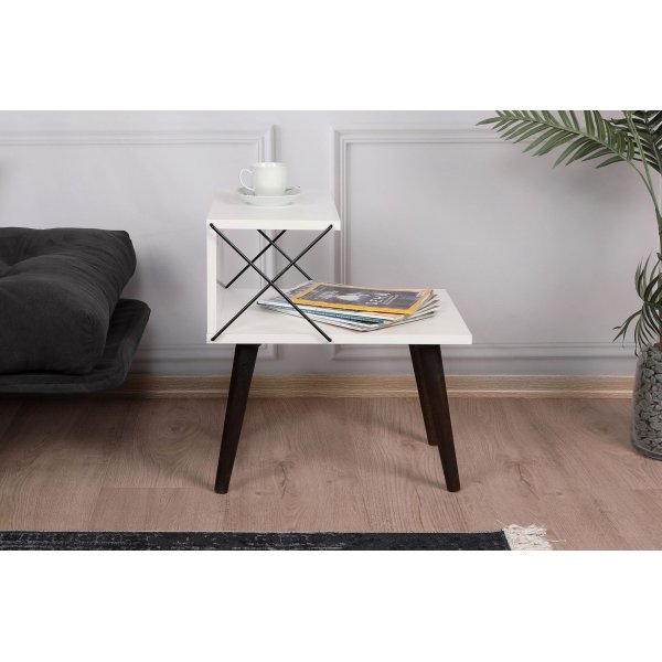 Cross nattbord - Hvit