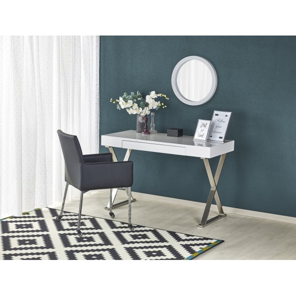 Elliana skrivebord - Hvit/krom Elliana skrivebord - Hvit/krom