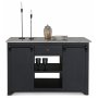 Heritage Kjkkeny med marmor - Sort ramme / Gr Emprador marmor
