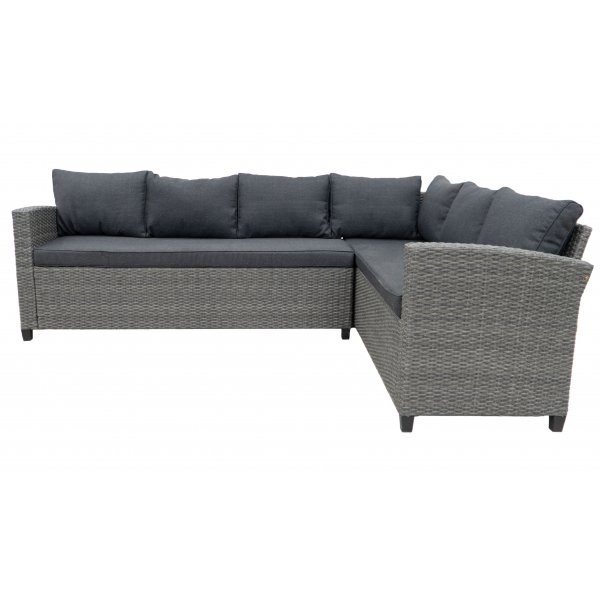 Tor utendørs sofasett med rotting spisebord - Grå syntetisk rotting Tor utendørs sofasett med rotting spisebord - Grå syntetisk rotting