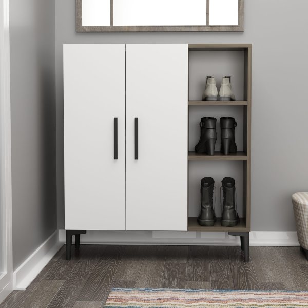 Viva skap - Valnøtt/hvit Viva skap - Valnøtt/hvit