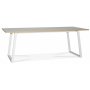 Edge spisestuesett for 8 personer; Spisebord i hvit HPL 240x90 cm med 8 gr Dalsland kurvstoler + 8.00 x Serviettringer