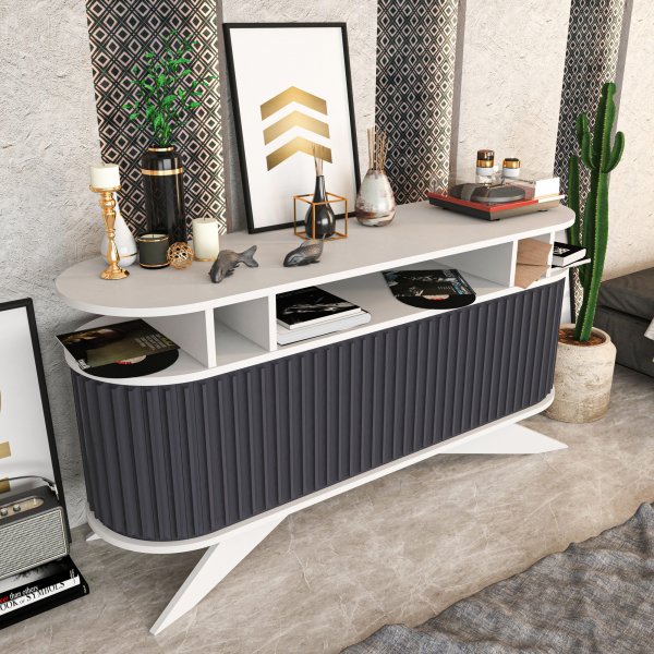 Stormy skjenk - Hvit/antrasitt Stormy skjenk - Hvit/antrasitt