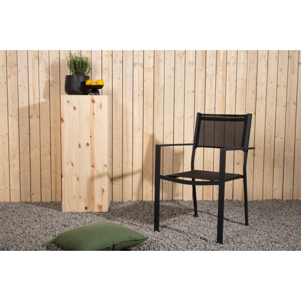 Stabelbar terrassestol svart - Copacabana