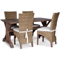 Croco spisegruppe; Spisebord 160x90 cm med 4 stoler
