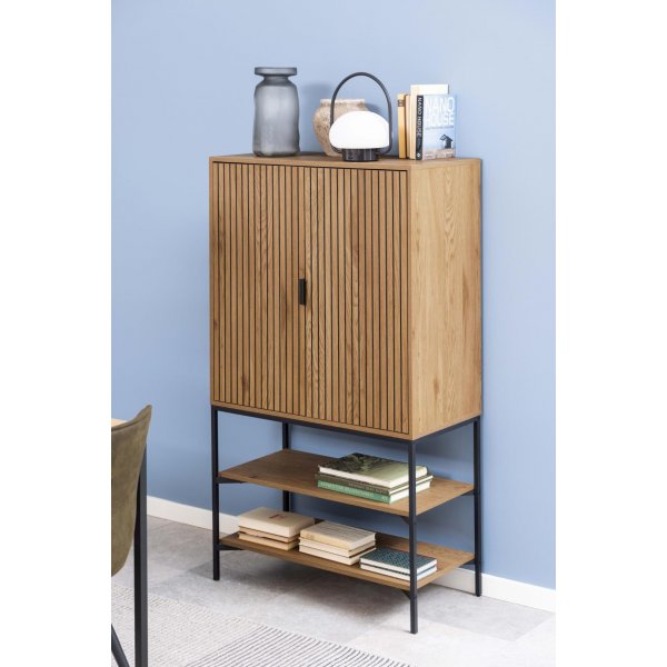 Jaipur skap - Natur/matt sort