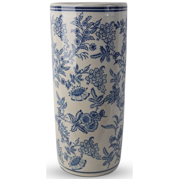 Vase Kina H45 cm - Bl/Hvit
