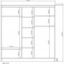 Inci garderobe 175 x 50 x 210 cm - Hvit