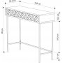 Heaton avlastningsbord 110 x 35,6 cm - Lett mokka