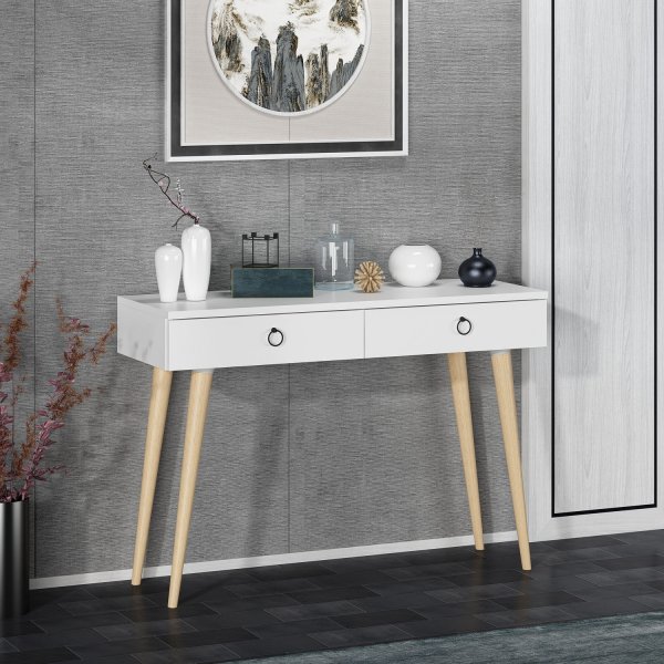 Arden avlastningsbord 72/100 x 35 cm - Hvit