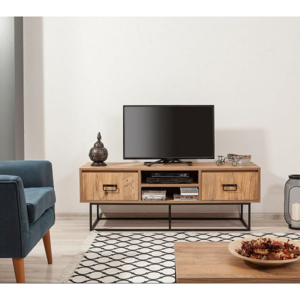 Quantum Silva mediebenk, 140 cm - Furu/svart