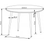 Rundt spisebord i valntt 110 cm