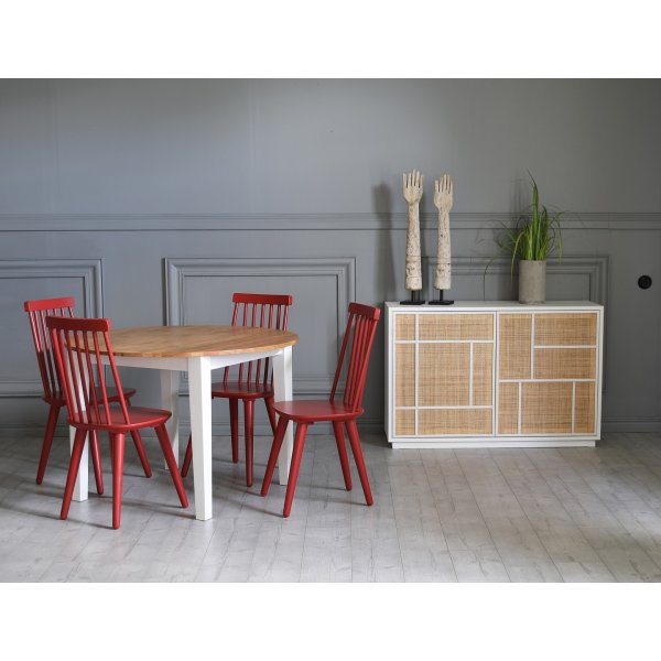 Spisebord Ø110 cm + 4.00 x Stolpute Spisebord Ø110 cm + 4.00 x Stolpute