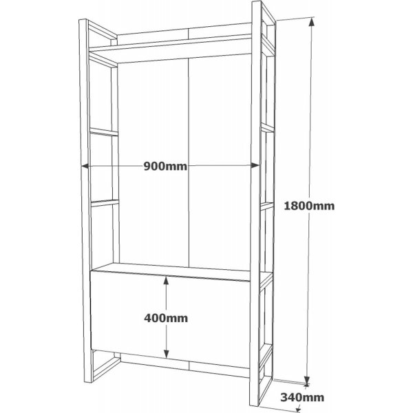 Metal gangmøbel 16 - Furu Metal gangmøbel 16 - Furu