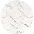 Raymond spisebord 100 cm - Hvit marmor/gull