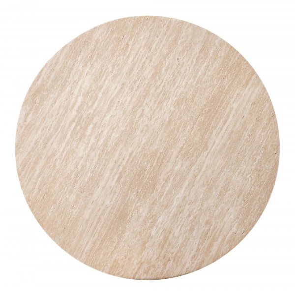 Salongbord i mokka med travertinplate 80 cm Salongbord i mokka med travertinplate 80 cm