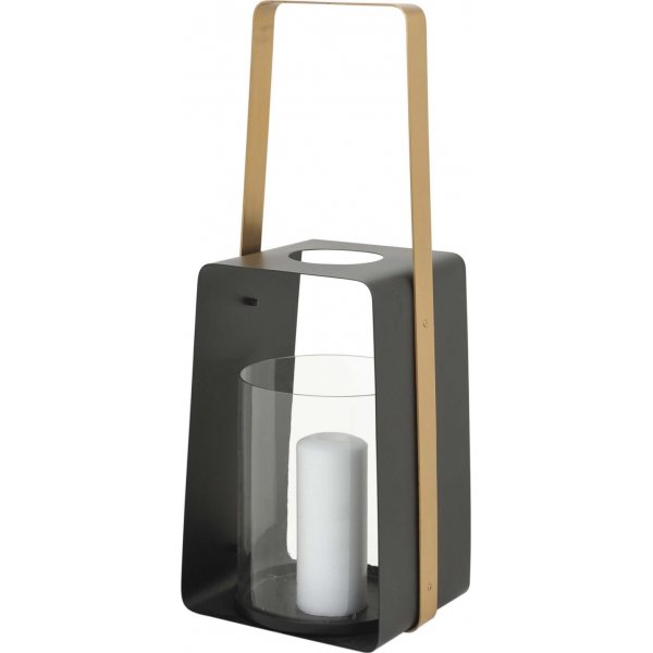 Lyngor lyslykt liten - Sort/gull