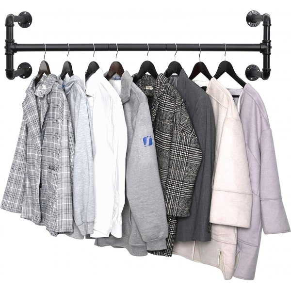 Commander klesstang, 2-pakning - Svart Commander klesstang, 2-pakning - Svart