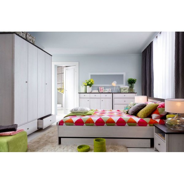 Salvador nattbord - Hvit/svart