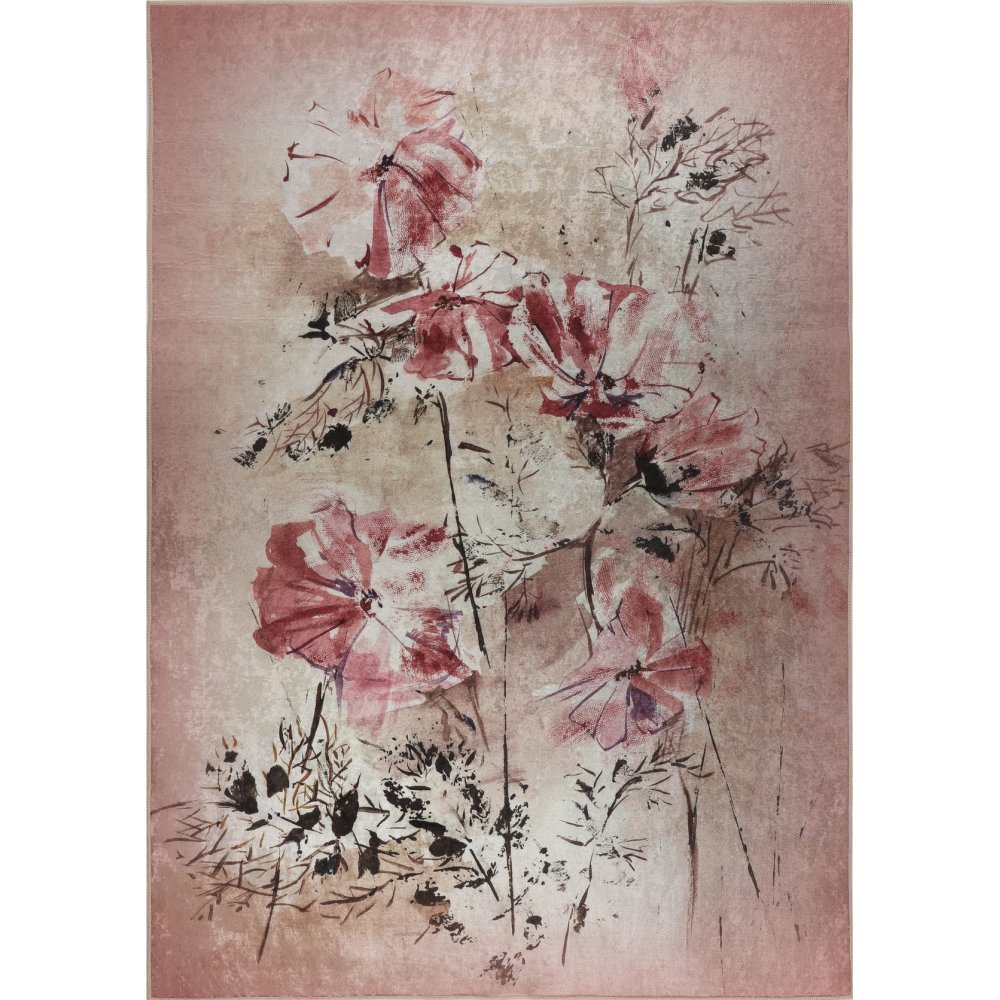 Bukedo teppe - Rosa - 160 x 230 cm - Gummitepper, Tepper