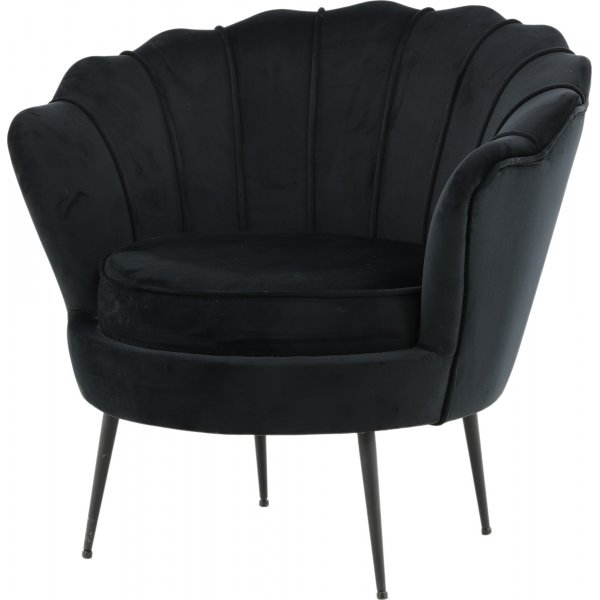 Ballini lenestol - Svart fløyel Ballini lenestol - Svart fløyel