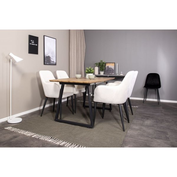 Karmstol Paolo - Svart / Beige Manchester Karmstol Paolo - Svart / Beige Manchester