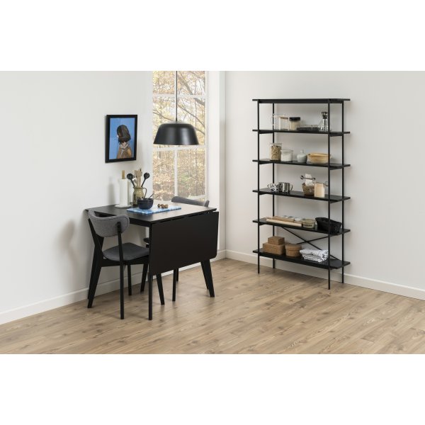 Angus bokhylle 172 cm - Sort