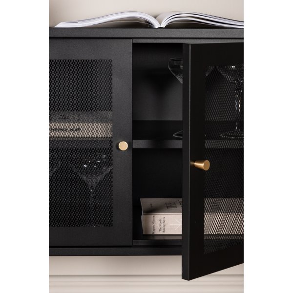 Trerike skjenk - Sort + Tekstilrens for møbler Trerike skjenk - Sort + Tekstilrens for møbler