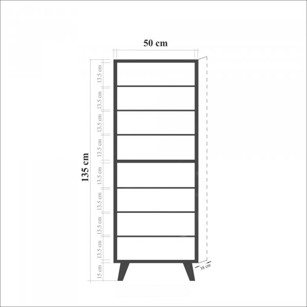 Filinta skoskap, mosaikk - Sonoma eik