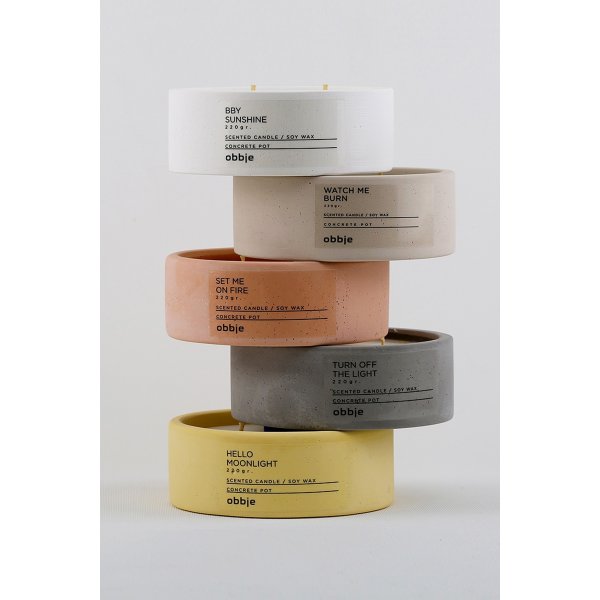 Bby Sunshine duftlys lav - Hvit Bby Sunshine duftlys lav - Hvit